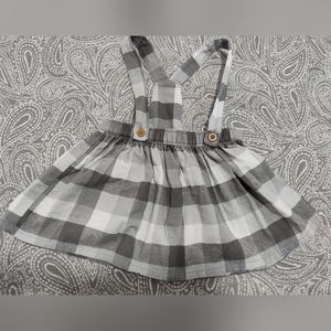 18 Month grey/white suspender skirt